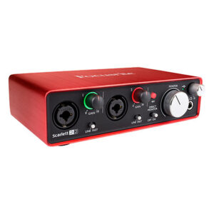 השכרת כרטיס קול Focusrite Scarlett 2i2